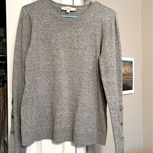 LOFT Gray sweater size M EUC